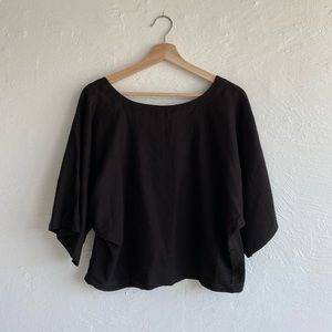 Tribe Alive Linen Top in Black